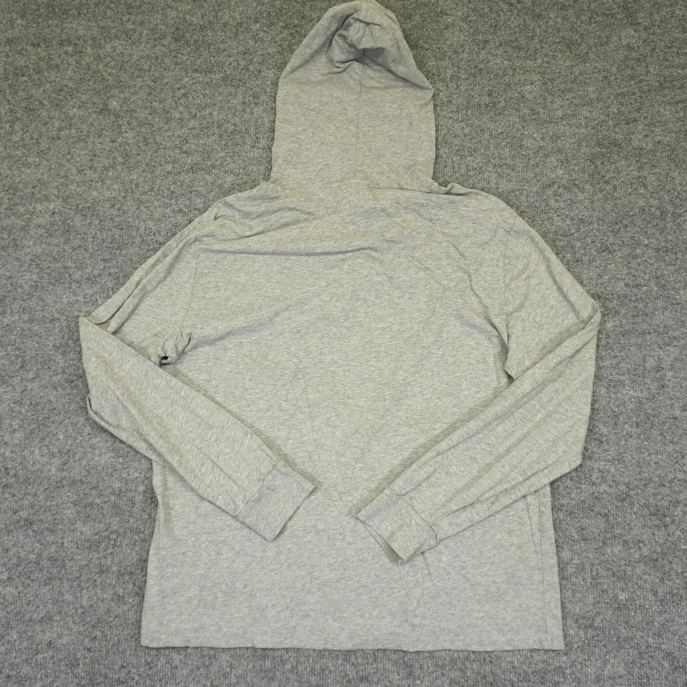 Polo Ralph Lauren Hoodie Mens Large Gray Lightweight T-Shirt Pony Preppy Shirt
